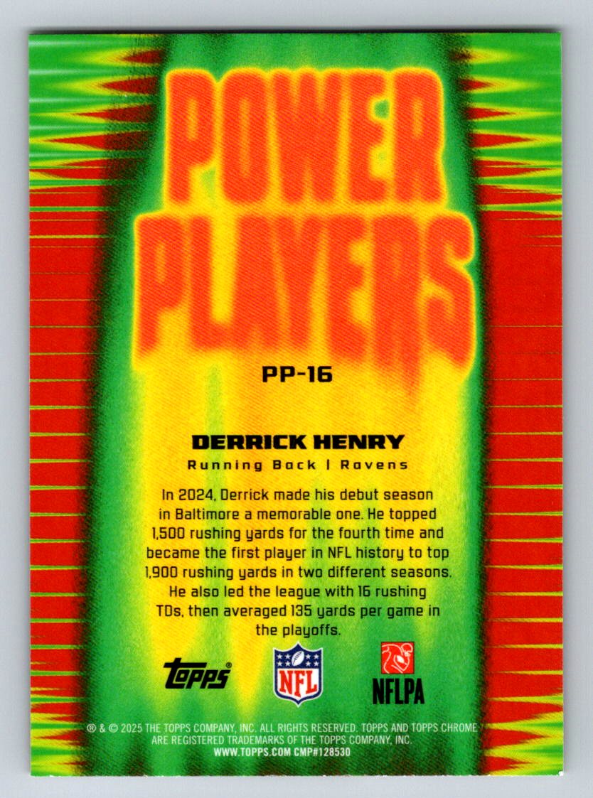 2025 Topps Chrome #PP-16 Derrick Henry Power Players