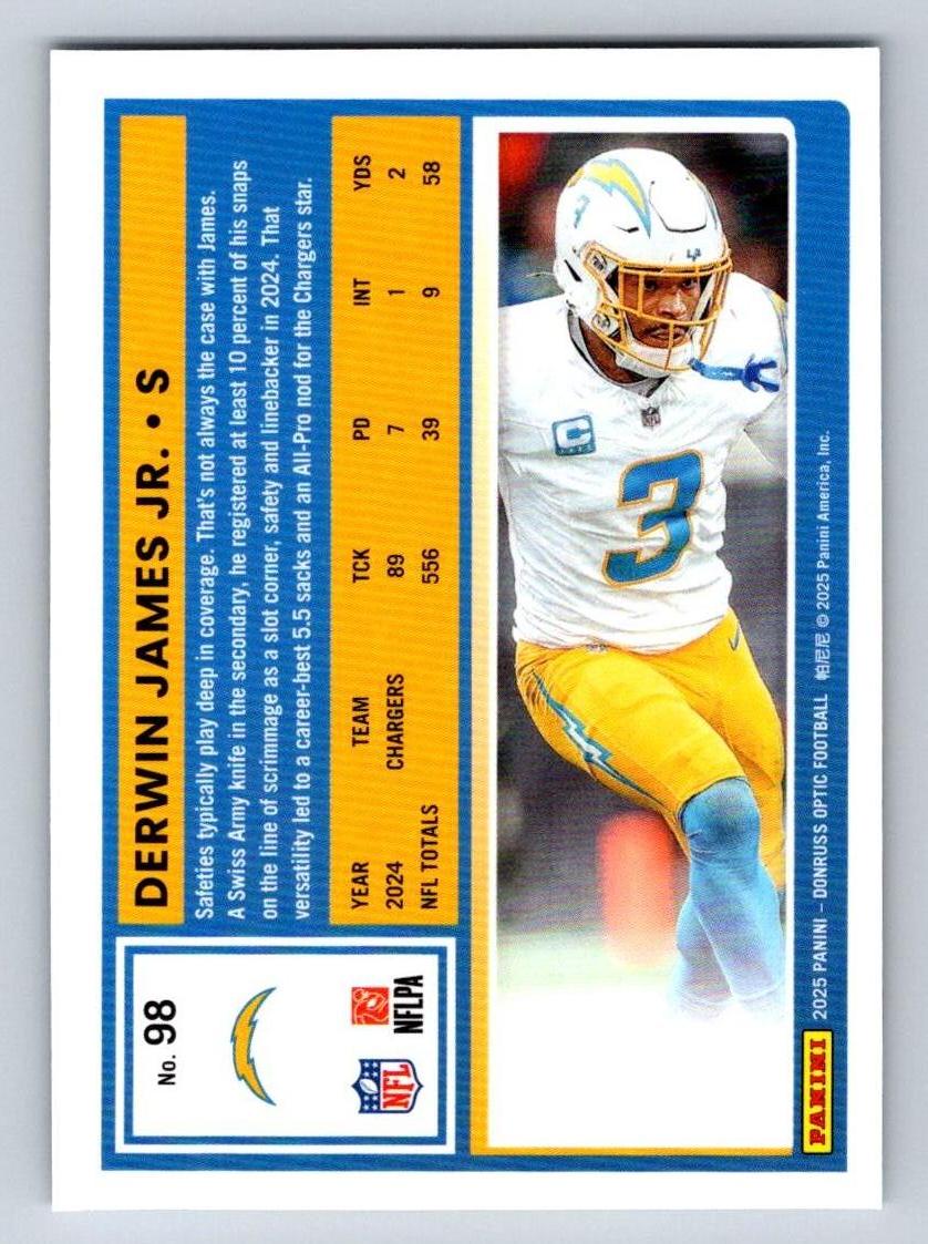 2025 Donruss Optic #98 Derwin James Jr.