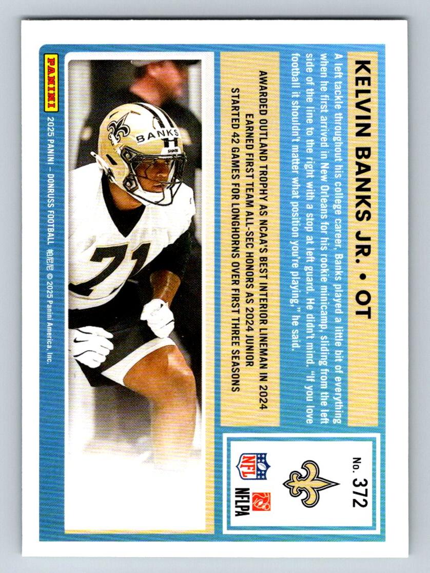 2025 Donruss #372 Kelvin Banks Jr. Press Proofs Green