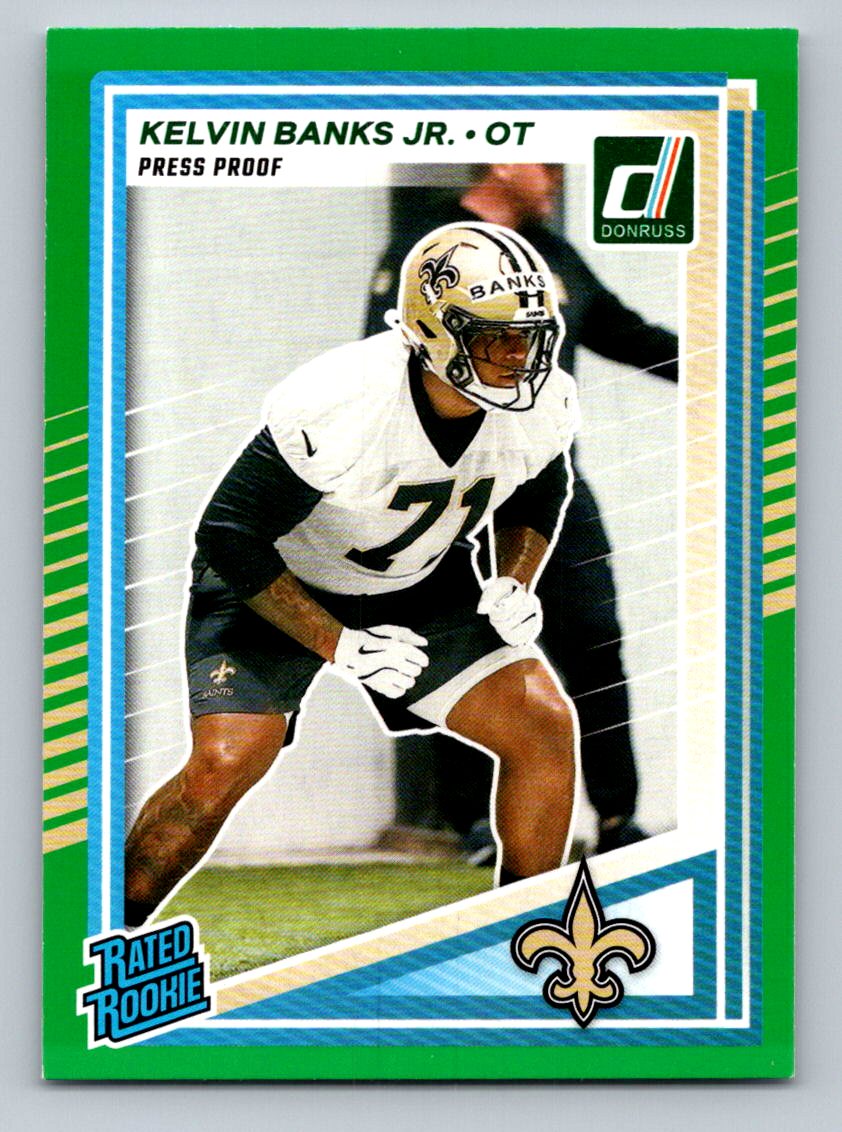2025 Donruss #372 Kelvin Banks Jr. Press Proofs Green