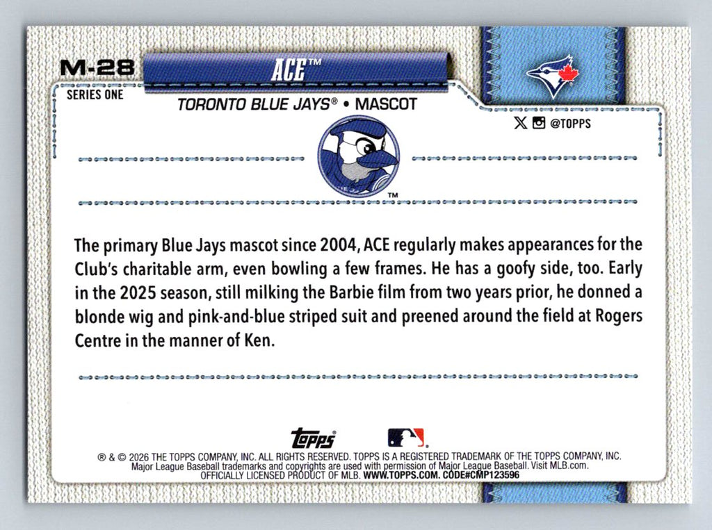 2026 Topps #M-28 ACE Mascots