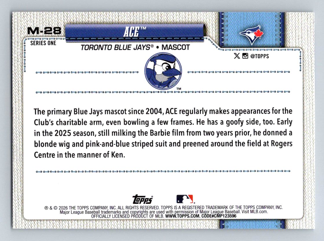 2026 Topps #M-28 ACE Mascots