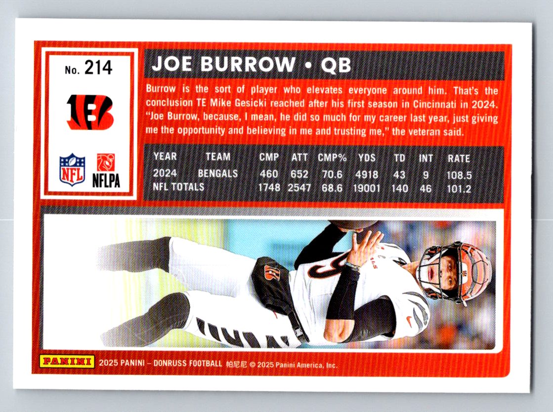2025 Donruss #214 Joe Burrow
