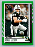 2025 Donruss #1 Brock Bowers Press Proofs Green