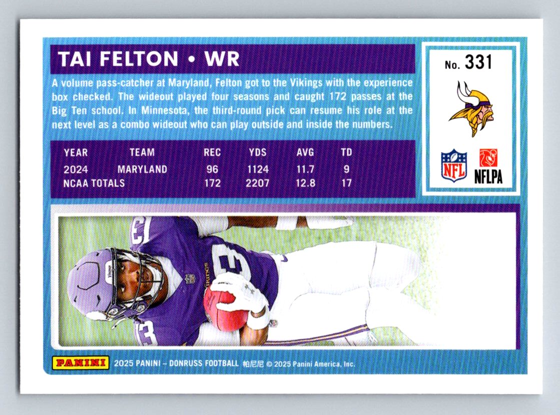 2025 Donruss #331 Tai Felton