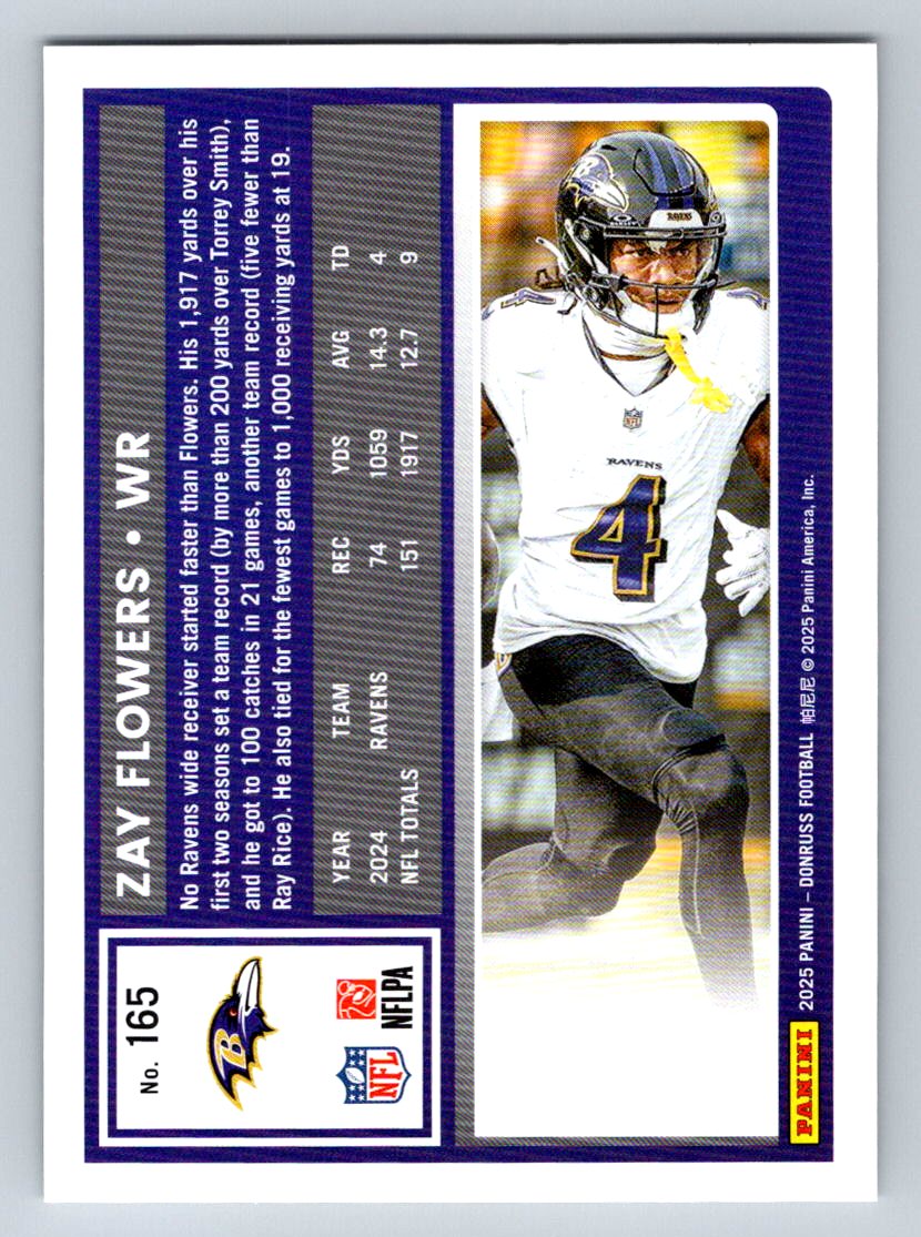 2025 Donruss #165 Zay Flowers