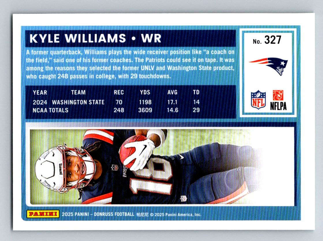 2025 Donruss #327 Kyle Williams Press Proofs Green