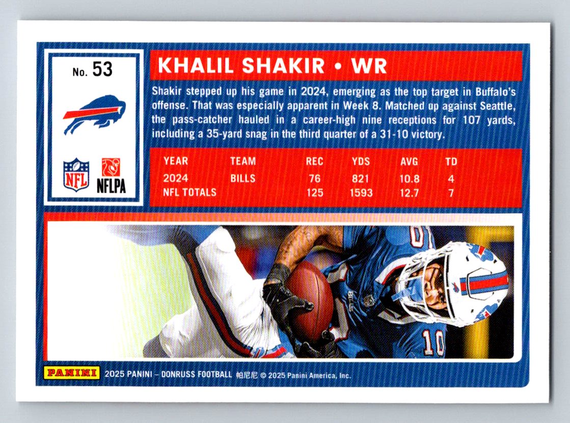 2025 Donruss #53 Khalil Shakir