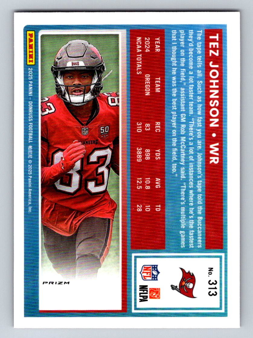 2025 Donruss Optic #231 Tez Johnson Red Hyper