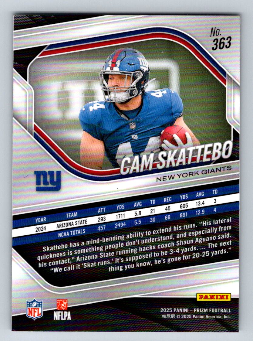 2025 Panini Prizm #363 Cam Skattebo