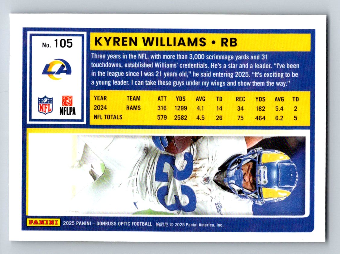 2025 Donruss Optic #105 Kyren Williams