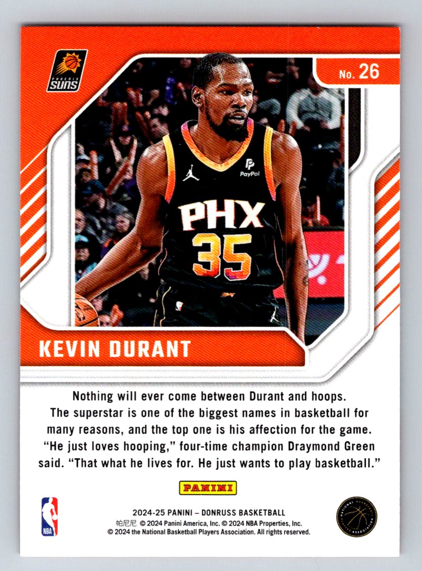 2024-25 Donruss #26 Kevin Durant Franchise Features