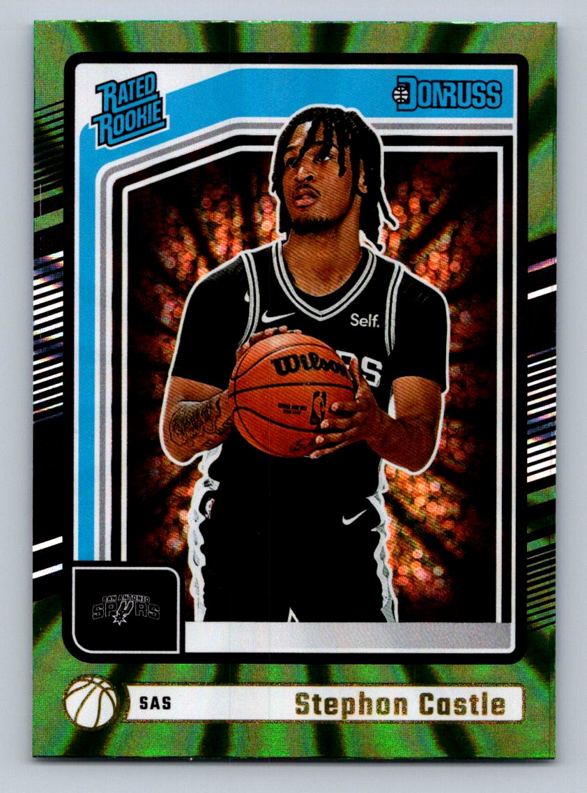 2024-25 Donruss #244 Stephon Castle Holo Green Laser