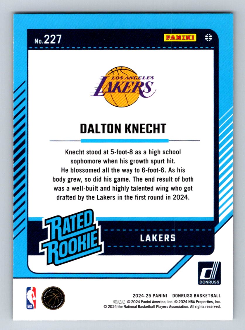 2024-25 Donruss #227 Dalton Knecht Holo Green Laser