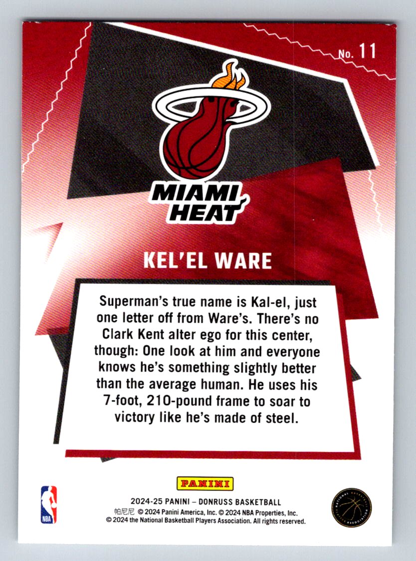 2024-25 Donruss #11 Kel'el Ware Great X-Pectations