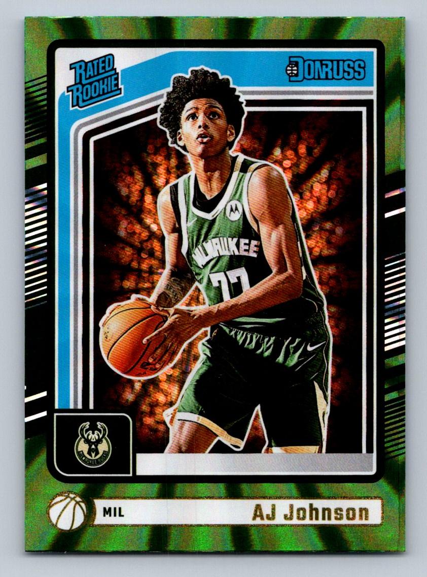 2024-25 Donruss #222 AJ Johnson Holo Green Laser