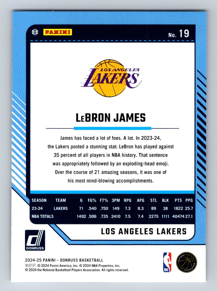 2024-25 Donruss #19 LeBron James