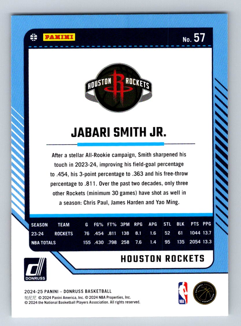 2024-25 Donruss #57 Jabari Smith Jr.