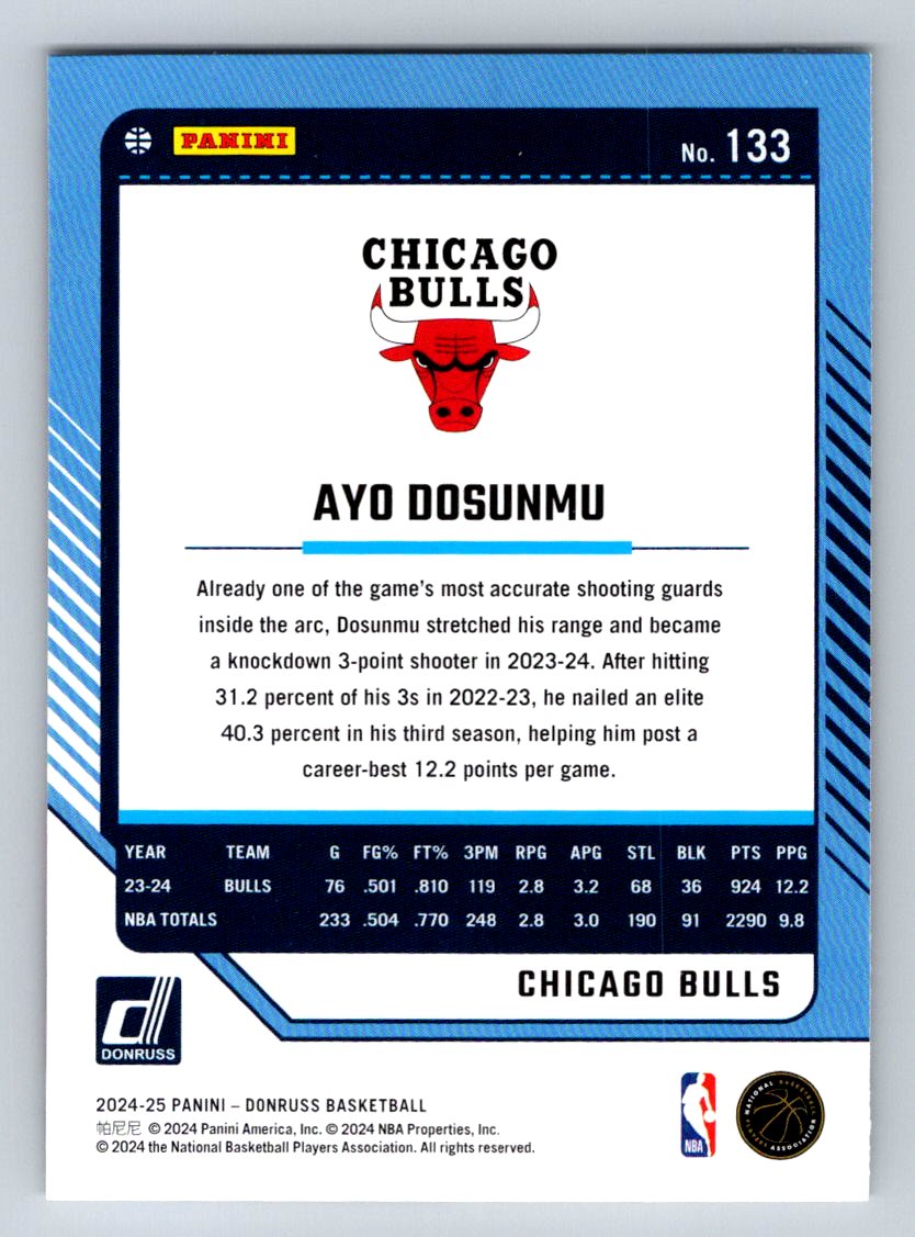 2024-25 Donruss #133 Ayo Dosunmu