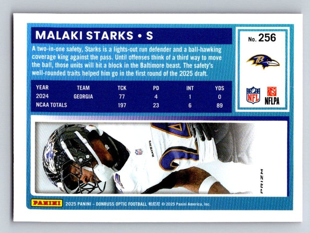 2025 Donruss Optic #256 Malaki Starks Pink