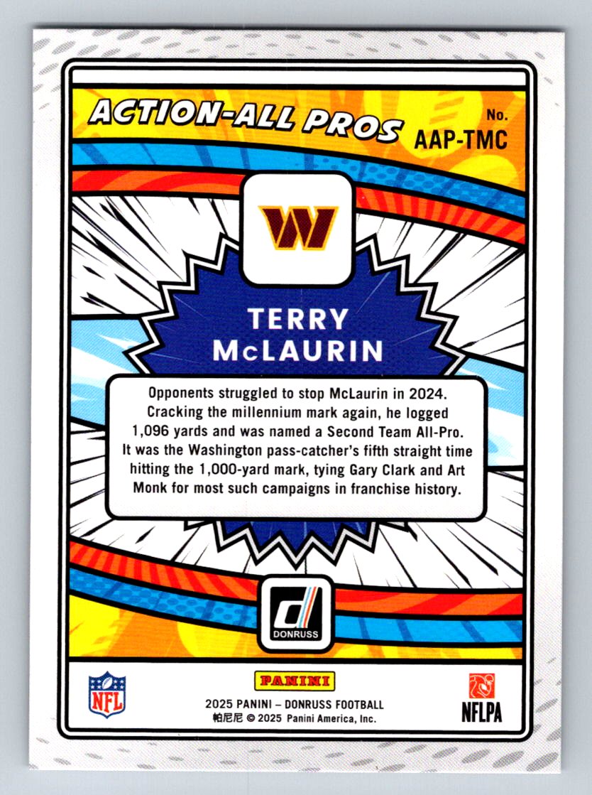 2025 Donruss #AAP-TMC Terry McLaurin Action-All Pros