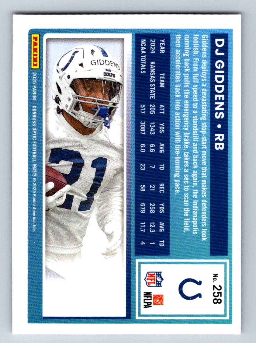 2025 Donruss Optic #258 DJ Giddens