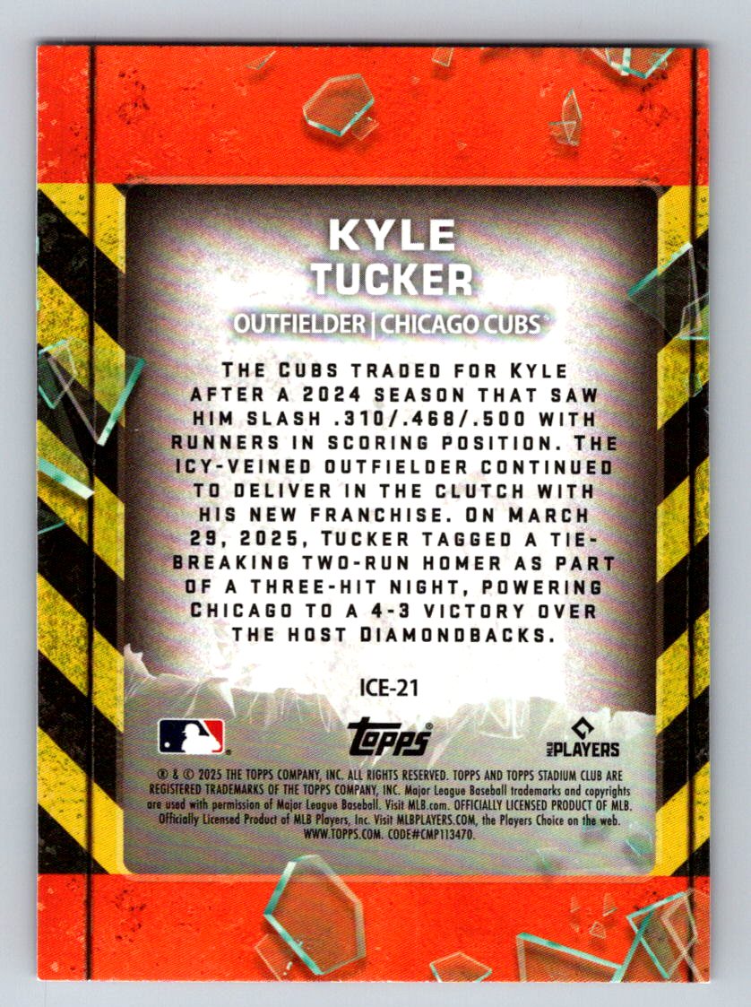 2025 Stadium Club #ICE-21 Kyle Tucker In Case of Emergency
