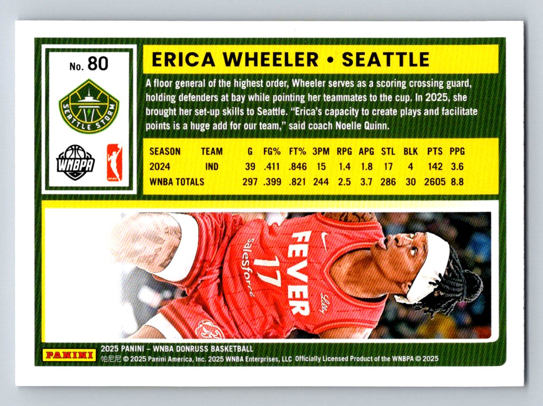 2025 Donruss WNBA #80 Erica Wheeler
