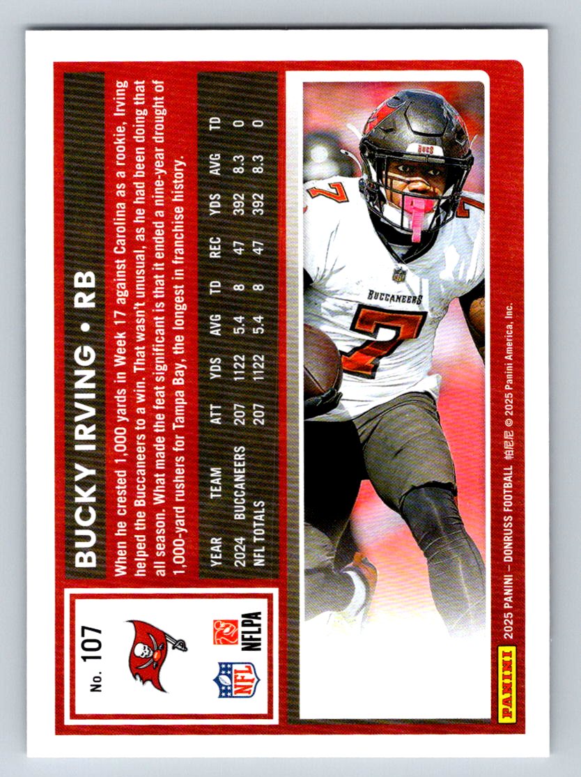 2025 Donruss #107 Bucky Irving