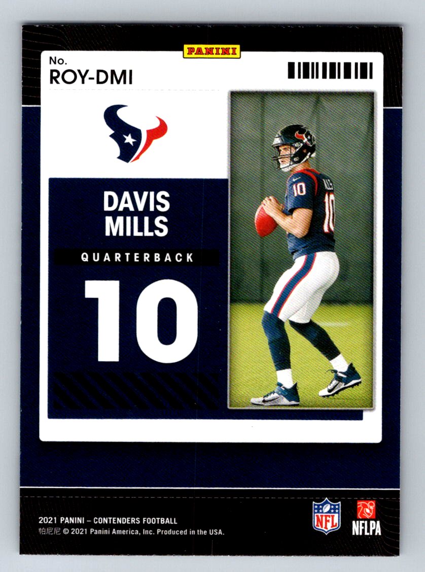 2021 Panini Contenders #ROY-DMI Davis Mills Rookie of the Year Contenders