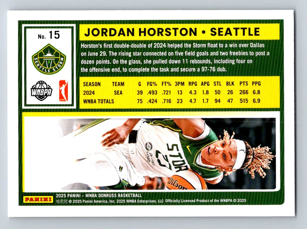 2025 Donruss WNBA #15 Jordan Horston