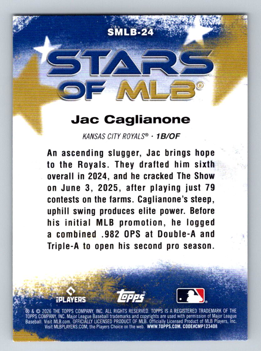 2026 Topps #SMLB-24 Jac Caglianone Stars of MLB