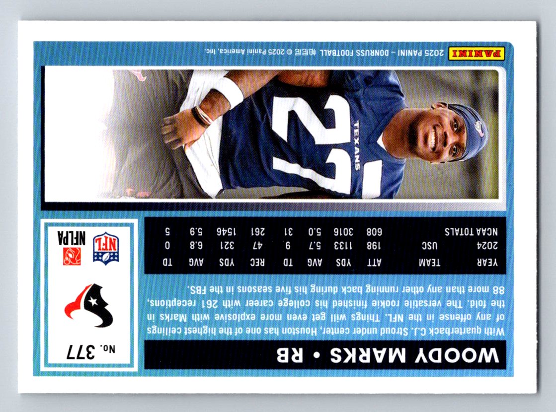 2025 Donruss #377 Woody Marks