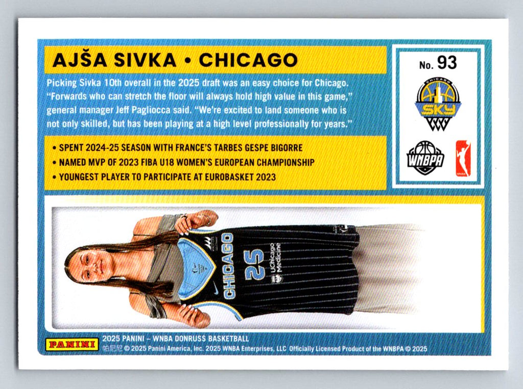 2025 Donruss WNBA #93 Ajsa Sivka