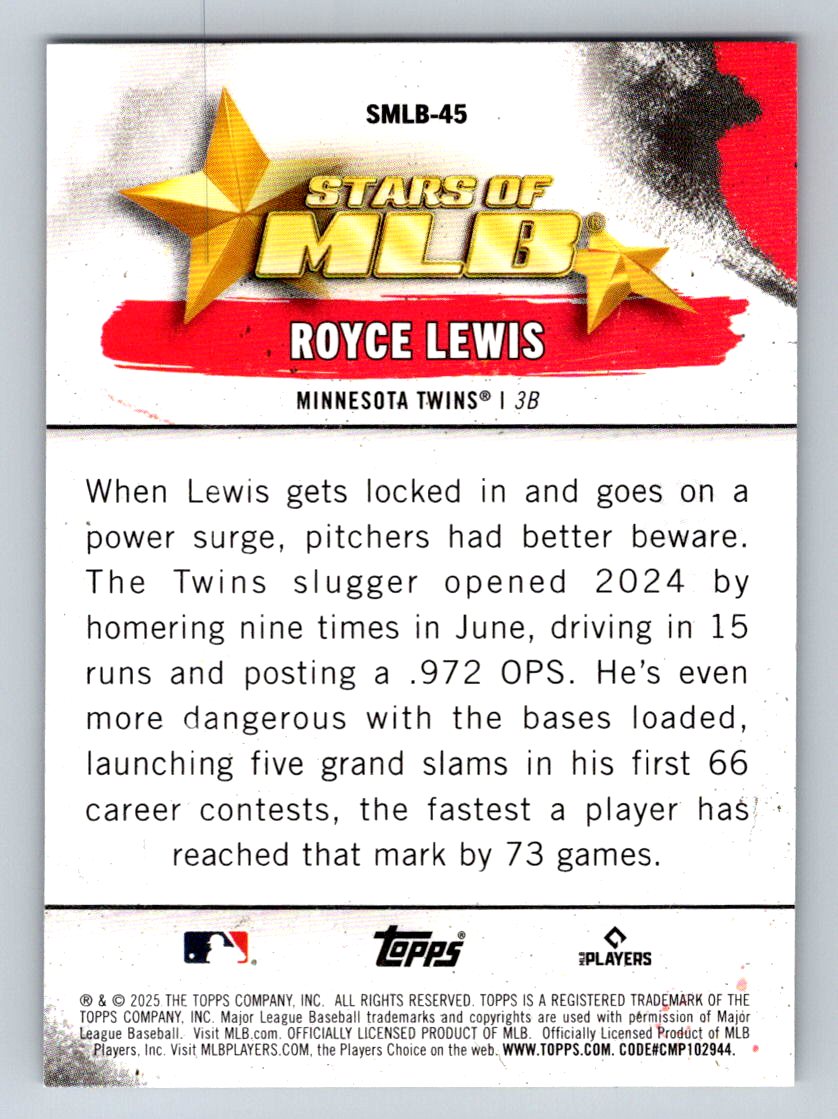 2025 Topps #SMLB-45 Royce Lewis Stars of MLB