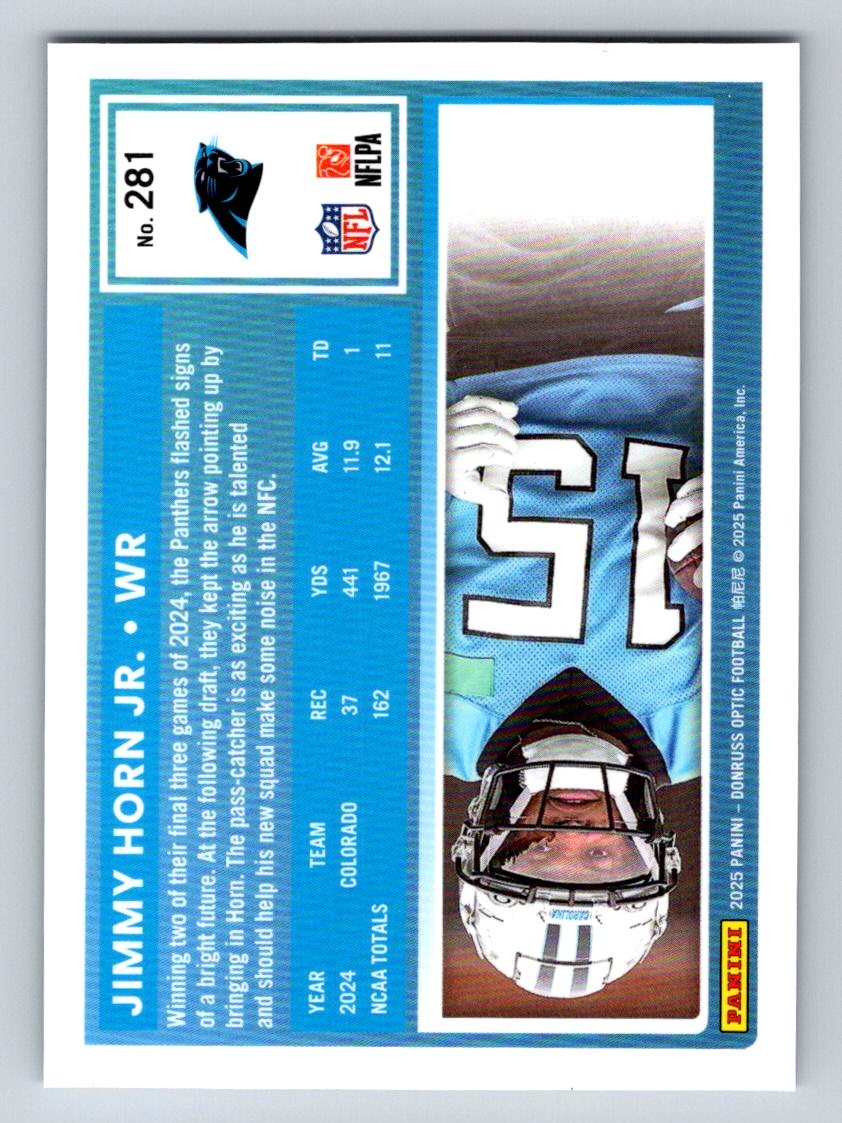 2025 Donruss Optic #281 Jimmy Horn Jr.