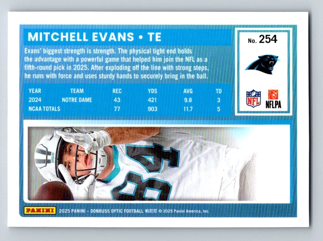 2025 Donruss Optic #254 Mitchell Evans