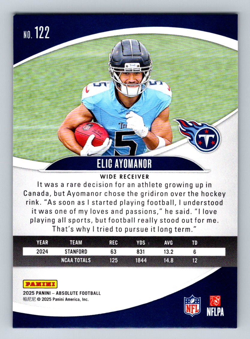 2025 Panini Absolute #122 Elic Ayomanor Retail