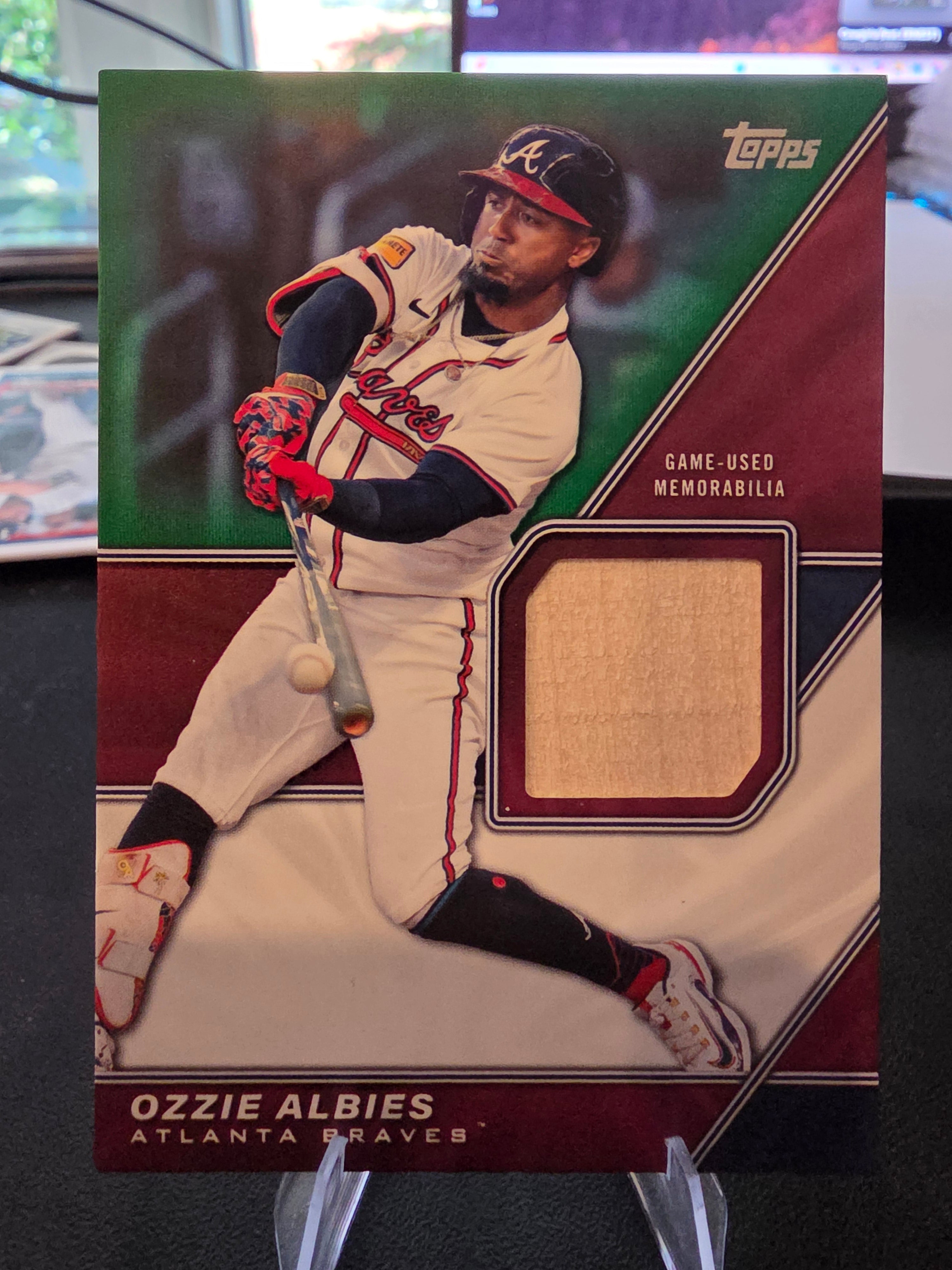 2026 Topps #MLM-OA Ozzie Albies Major League Materials Relics Green #/99