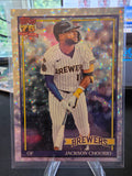 2026 Topps #T91-18 Jackson Chourio 1991 35th Anniversary Crackle Foil